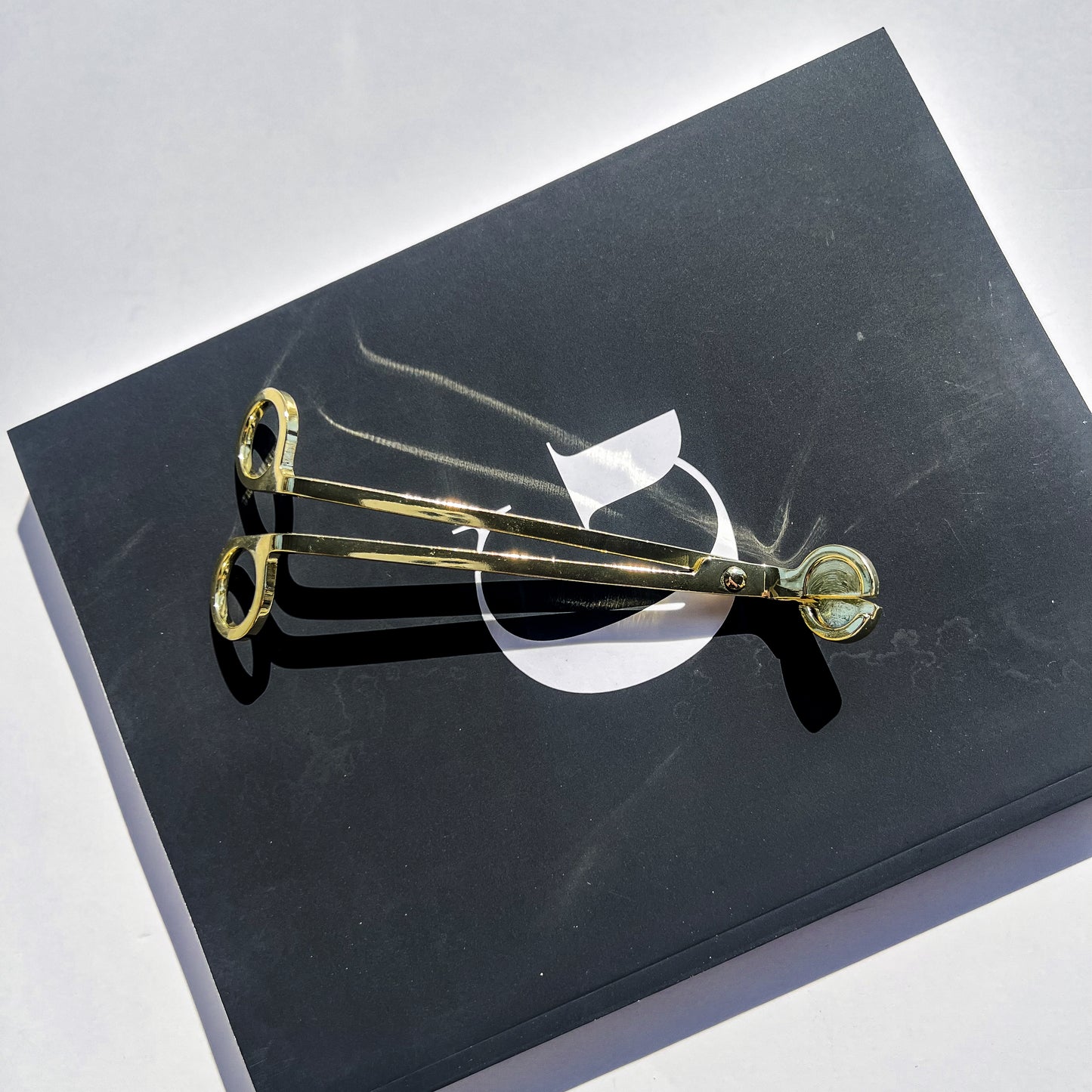 gold wick trimmer on notebook