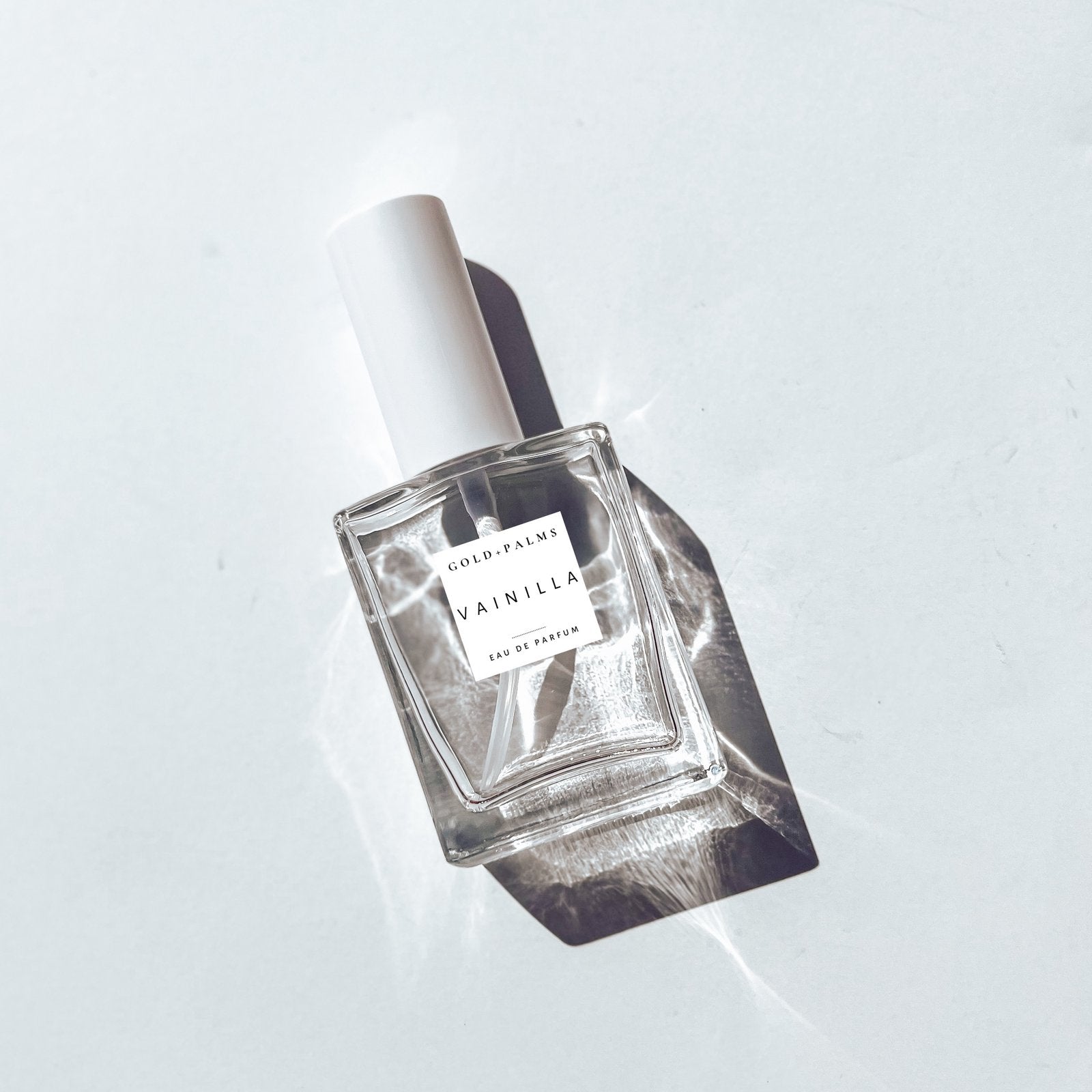 50 ml smokey vanilla perfume with white background